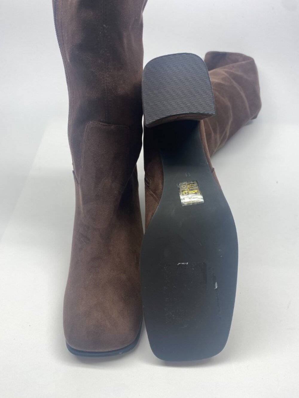 Jeffrey Campbell Womens HOTLAVA-K2 Brown Suede Tall Heel Boots Sz 11 - Picture 8 of 8